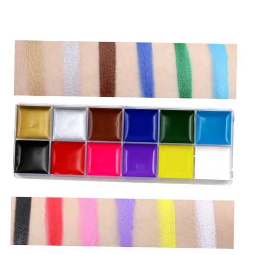 WEKAMOS Körperbemalungspalette Kinderschminke Halloween Malerei Gesicht Farbe Öl Kostümschminke für Erwachsene Schminkkasten Make-up-Farbpalette ausgefallene Make-up-Paletten Schminken von WEKAMOS