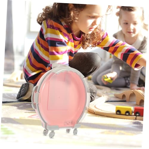 WEKAMOS Miniatur Koffer Aufbewahrungsbox aus Robustem Kompakt und Detailreich Multifunktional für Spielzeugaufbewahrung und Rollenspiel Geburtstagsgeschenk für Mädchen Rosa Design von WEKAMOS