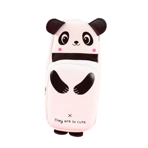 WEKAMOS Niedliches Panda Federmäppchen mit Reißverschluss Großer Kapazität Langlebiges Schreibwarentäschchen für Schüler Tragbarer Stiftehalter Perfektes für Mädchen und Jungen von WEKAMOS