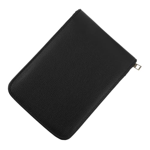 WEKAMOS PU Leder Stiftebox für Stifte Vintage Pen Case mit Hochwertiger Verarbeitung für Büro Schule Schwarze Stiftemappe zur Aufbewahrung Stilvolle Stifte Organizer Box von WEKAMOS