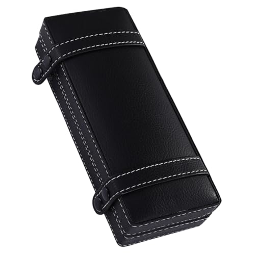 WEKAMOS Pen Case Geschenkbox Schwarz Kratzfeste Einzelfach Stiftebox mit Sicherem Deckel Langlebiger Organizer für Kugelschreiber für Schule Büro und Präsentationen von WEKAMOS