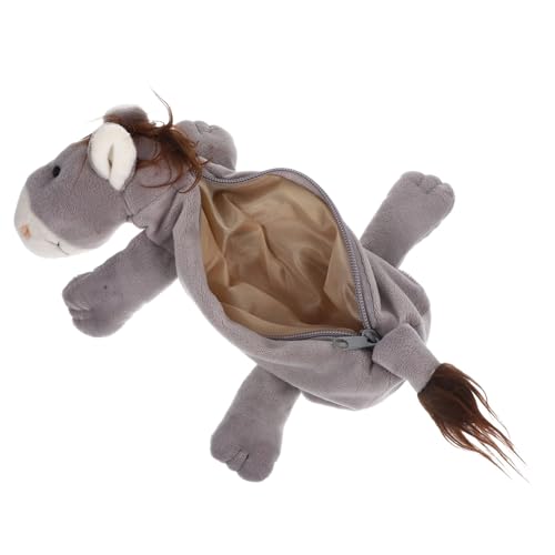 WEKAMOS Plüsch Federmäppchen Große Kapazität Weich Tierform Mäppchen mit Reißverschluss Leicht Waschbar Stifte Aufbewahrungstasche für Mädchen Schüler von WEKAMOS