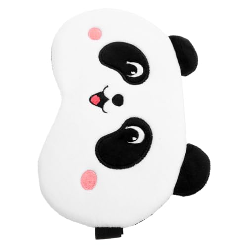 WEKAMOS Plüsch Schlafmaske Panda Leicht Atmungsaktiv Elastisch für Damen Herren Entspannend Nickerchen Reise Büro Schlafhilfe Augenbinde Niedlich Wiederverwendbar von WEKAMOS