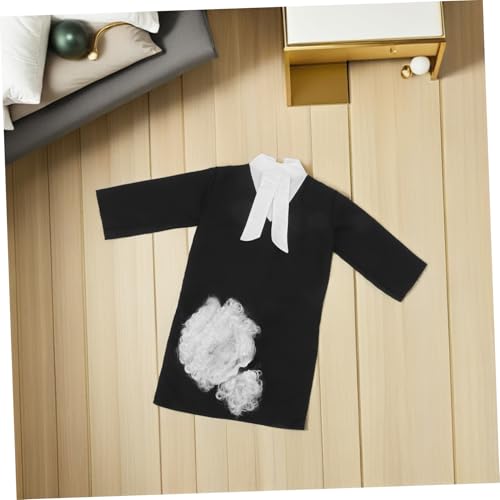 WEKAMOS Richter Kostüm Weiche Sichere Robe mit Perücke Bequemes Wiederverwendbares Halloween Gerichtssaal Rollenspiel Outfit für Jungen und Mädchen Party und Fasching von WEKAMOS
