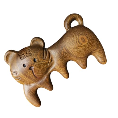 WEKAMOS Sandelholz Massagekamm Breitzinkig Holz Haarkamm Kopfhautmassage Antistatisch für Männer Frauen Durchblutung und Haarbehandlung von WEKAMOS