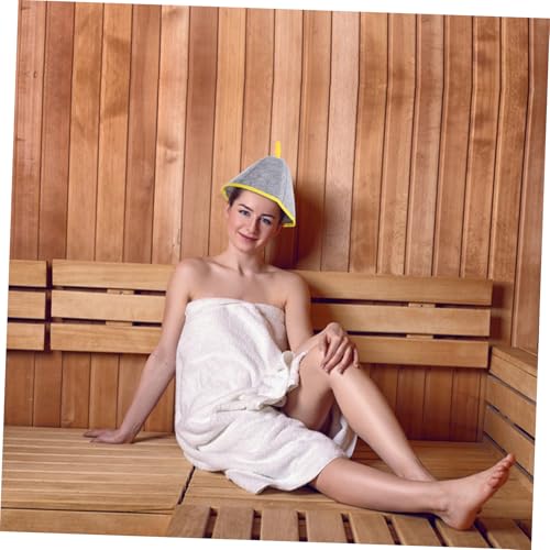 WEKAMOS Saunahut Filz mit Verstärktem Atmungsaktiv Wasserabsorbierend Leicht und Tragbar Isolierend Komfortabel Passend für Damen und Herren Geeignet für Sauna und Dusche von WEKAMOS