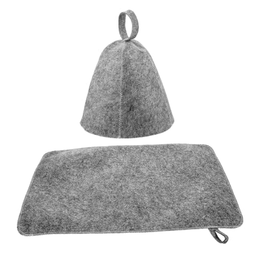 WEKAMOS Saunahut und Sauna Kissen aus Dickem Filz Wasserabsorbierend und Hitzebeständig Wiederverwendbar für Damen und Herren Bequemes Dampfbad Accessoire für Längere Saunasitzungen von WEKAMOS