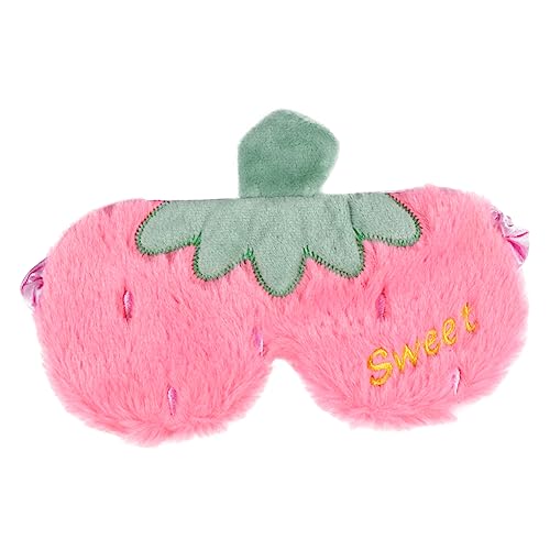 WEKAMOS Schlafmaske Plüsch Kuschelig Atmungsaktiv Flauschig Cartoon Design Augenbinde für Mädchen und Erwachsene zum Schlafen und Entspannen von WEKAMOS