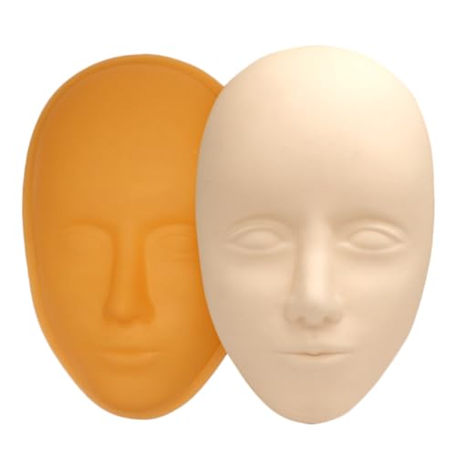 WEKAMOS Silikon Übungshaut für Tattoo Make up Praxis Realistische Gesichtshaut mit Abnehmbarem Sockel Hautfreundlich Leicht zu Reinigen für Augenbrauen Lippen und Eyeliner Training von WEKAMOS