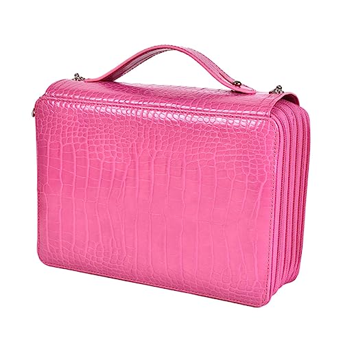 WEKAMOS Stifteetui mit Großem Fassungsvermögen Leichter PU Stifttasche mit Reißverschluss Multifunktionale Federmappe für Stifte und Zeichenutensilien Handliche Aufbewahrungstasche für von WEKAMOS