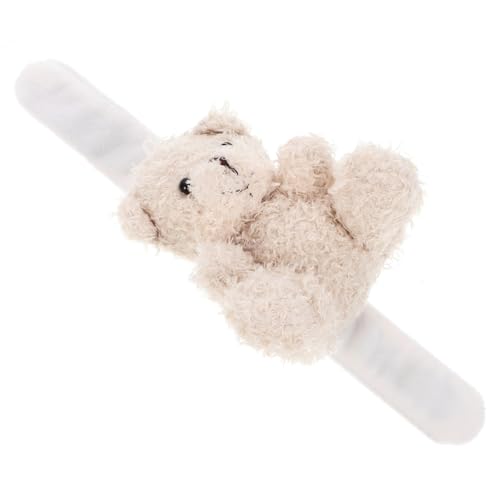 WEKAMOS Tierisches Slap Armband im Cartoon Bär Design Handgelenkband für Partys Feste und Creméfarben für Mitgebsel von WEKAMOS