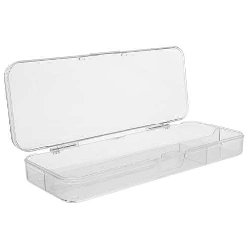 WEKAMOS Transparente Bleistiftbox Stapelbare Schreibwaren Organizer Großer Kunststoff Bleistifthalter Praktisch für Schule und Büro für Bleistifte und Marker von WEKAMOS