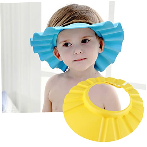 WEKAMOS Verstellbare Ultraleichte Eva Babyduschhaube Elastisch mit Schnappverschluss Shampoo und Badehautschutz für Junge Mädchen Ab Kopfumfang Hitzebeständig Gelb WEKAMOS Verstellbare Ultraleichte Eva Babyduschhaube Elastisch mit Schnappverschluss Shampoo und Badehautschutz für Junge Mädchen Ab Kopfumfang Hitzebeständig Gelb von WEKAMOS