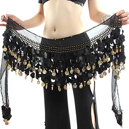 WEKIOOBON Bauchtanz-Hüftschal, süßer Bauchtanz-Rock, Wickel-Performance-Bling-Pailletten-Münzen, Bauchtanz-Kostüm für Damen WEKIOOBON Bauchtanz-Hüftschal, süßer Bauchtanz-Rock, Wickel-Performance-Bling-Pailletten-Münzen, Bauchtanz-Kostüm für Damen von WEKIOOBON