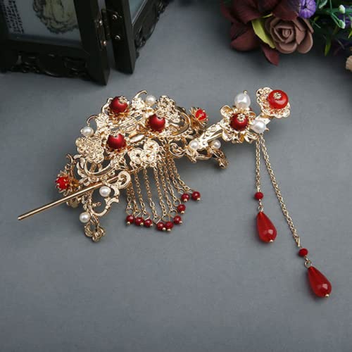 Vintage Haarstab, Haarstab, Chignonnadel, chinesischer Hanfu-Haarschmuck for Frauen, Vintage-Perlen, Hochzeit-Haarnadeln, Braut-Haarstab, Retro-Braut-Kopfbedeckung von WEKIVA