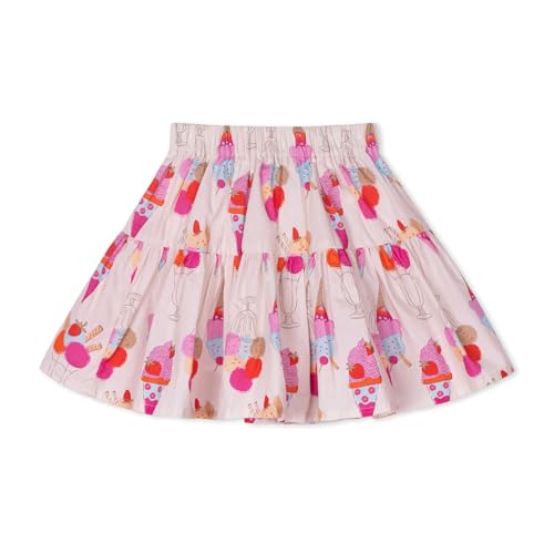 Mädchen und Kleinkinder Röcke Floral & Plaid Minirock mit integrierten Shorts, Eiscreme-Party, 140 von WELAKEN