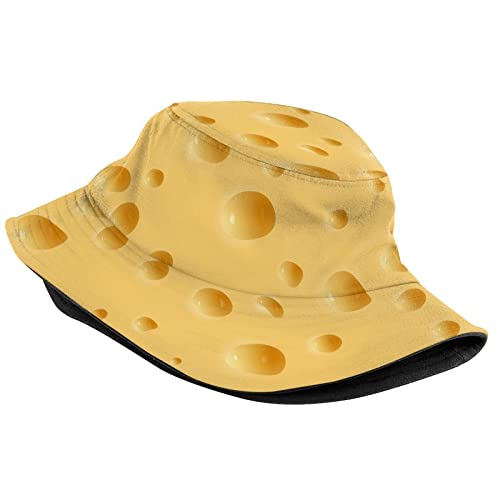 Käse, lustiger Fischerhut, Sonnenhut, Sommerhut, verstaubar, Reise-Fischerhut für Damen und Herren, schwarz, Einheitsgröße Käse, lustiger Fischerhut, Sonnenhut, Sommerhut, verstaubar, Reise-Fischerhut für Damen und Herren, schwarz, Einheitsgröße von WELBB