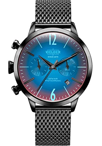 WELDER Herren Analog Quarz Uhr mit Edelstahl Armband 8434103392182 von WELDER