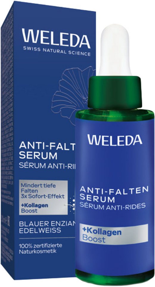 WELEDA Anti-Falten-Serum Anti-Falten Serum Blauer Enzian & Edelweiss, reduziert tiefe Falten und strafft die Haut sichtbar nach nur 2 Wochen von WELEDA