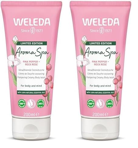 WELEDA Bio Aroma Spa Duschgel vegan - Naturkosmetik Limited Edition Duschpflege für Frauen & Männer mit winterlichem Duft - Natürliche Hautpflege Dusche zur Reinigung von Gesicht & Körper (1x 200ml) von WELEDA