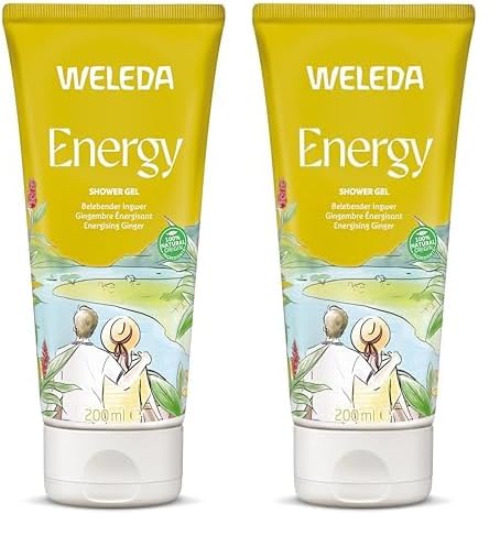 WELEDA Bio Energy Duschgel vegan - Naturkosmetik Aroma Shower Duschseife für Frauen & Männer mit Ingwer/Zedernholz Duft, Natürliche Hautpflege Dusche zur Reinigung von Gesicht & Körper (1x 200ml) von Weleda