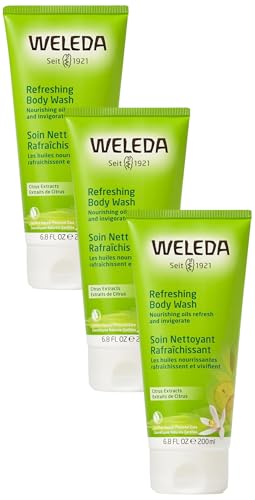 WELEDA Bio Refresh Duschgel vegan - Naturkosmetik Citrus Duschseife für Frauen & Männer mit Zitrone/Orange Duft - Natürliche Hautpflege Dusche zur Reinigung von Gesicht & Körper (1x 200ml) von Weleda