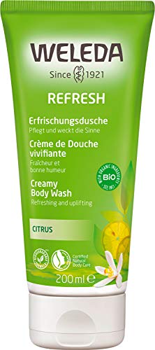 WELEDA Bio Refresh Duschgel vegan - Naturkosmetik Citrus Duschseife für Frauen & Männer mit Zitrone / Orange Duft - Natürliche Hautpflege Dusche zur Reinigung von Gesicht & Körper (1x 200ml) von WELEDA