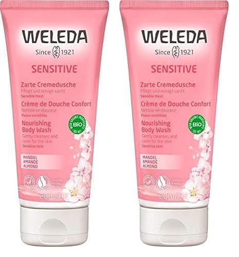 WELEDA Bio Sensitiv Duschgel vegan - Naturkosmetik Mandel Duschseife mit Sheabutter für Frauen & Männer, Natürliche Hautpflege Dusche zur Reinigung von sensibler Haut in Gesicht & Körper (1x 200ml) WELEDA Bio Sensitiv Duschgel vegan - Naturkosmetik Mandel Duschseife mit Sheabutter für Frauen & Männer, Natürliche Hautpflege Dusche zur Reinigung von sensibler Haut in Gesicht & Körper (1x 200ml) von WELEDA