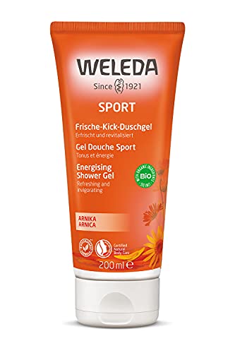 WELEDA Bio Sport Duschgel vegan - Naturkosmetik Arnika Duschseife für Frauen & Männer mit Rosmarin / Lavendel Duft - Natürliche Hautpflege Dusche zur Reinigung von Gesicht & Körper (1x 200ml) von WELEDA