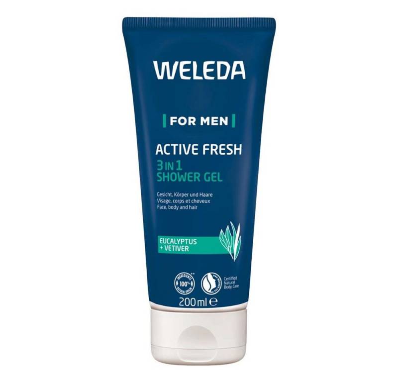 WELEDA Duschgel For Men - 3in1 Duschgel Active Fresh 200ml von WELEDA