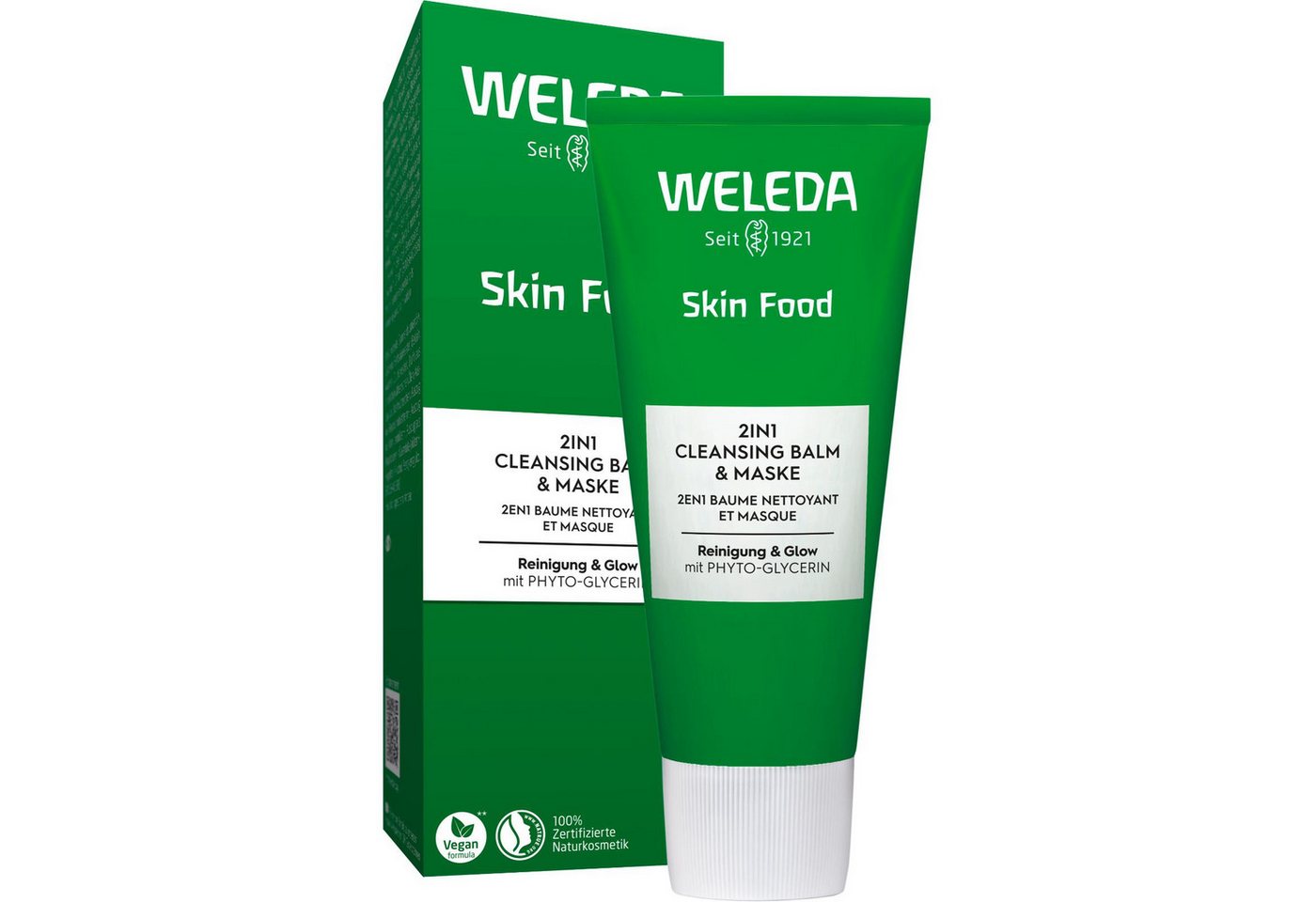 WELEDA Gesichtsmaske Weleda Skin Food 2in1 Cleansing Balm & Maske, reinigt, regeneriert normale bis trockene Haut von WELEDA