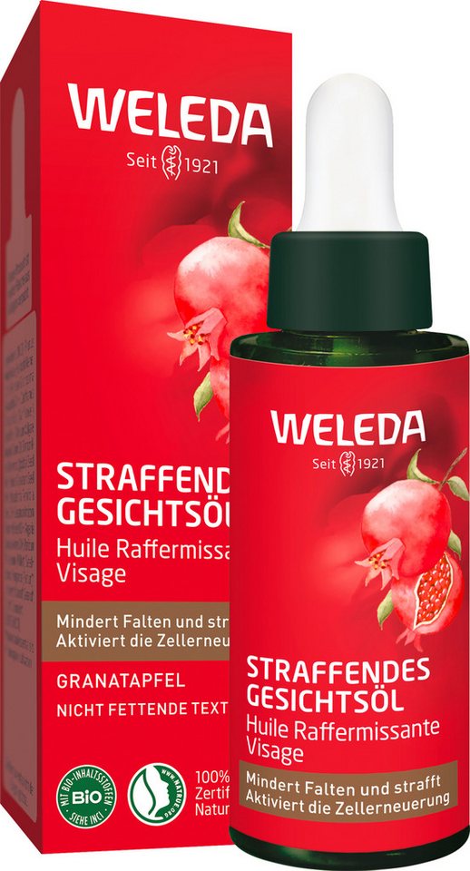 WELEDA Gesichtsöl Weleda Straffendes Gesichtsöl Granatapfel, aktiviert die Zellerneuerung und fettet nicht von WELEDA