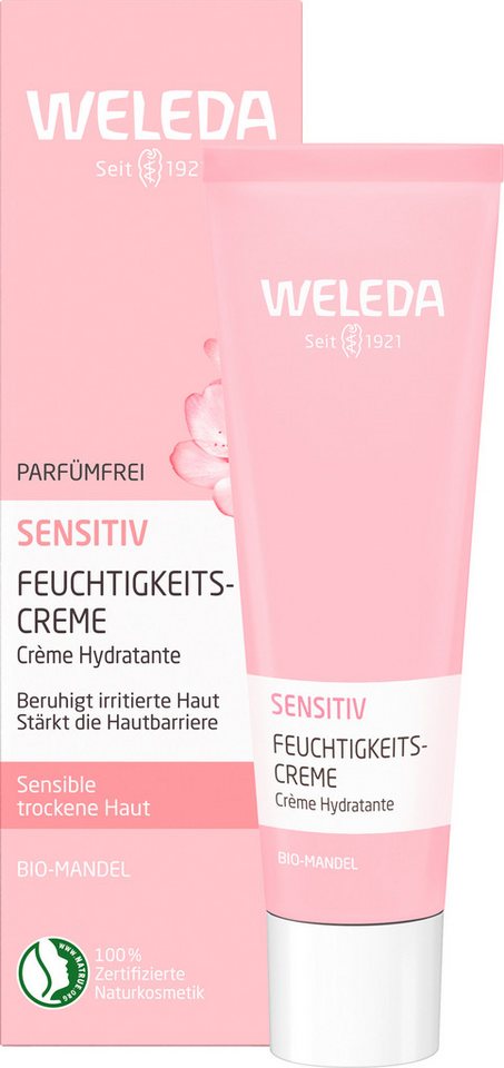 WELEDA Gesichtspflege Weleda Sensitiv Feuchtigkeitscreme Mandel, für alle Hauttypen geeignet, feuchtigkeitsspendend von WELEDA