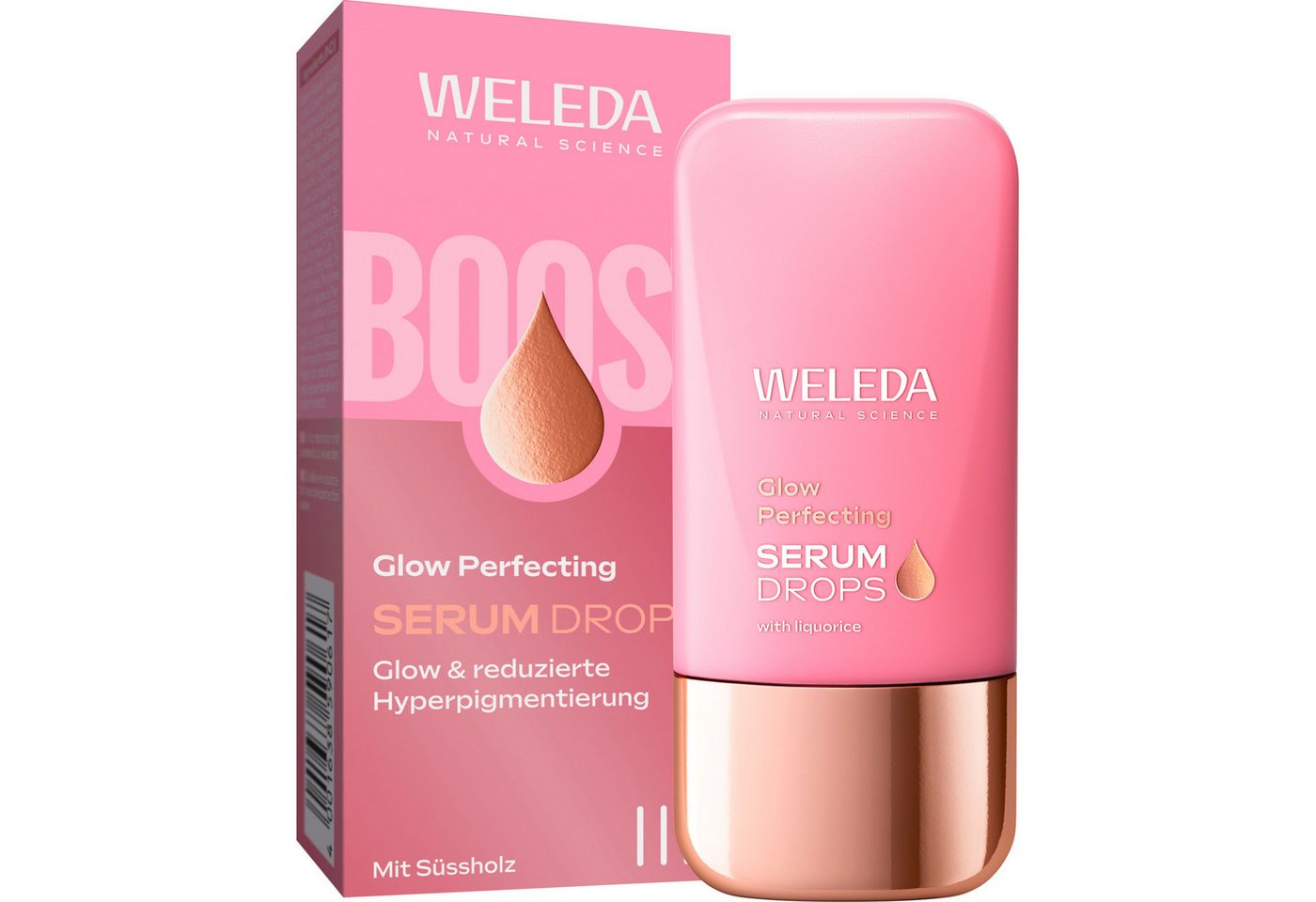 WELEDA Gesichtsserum Glow Perfecting Serum Drops, für mehr Glow und ein ebenmäßiges, natürlich perfektioniertes Hautbild von WELEDA