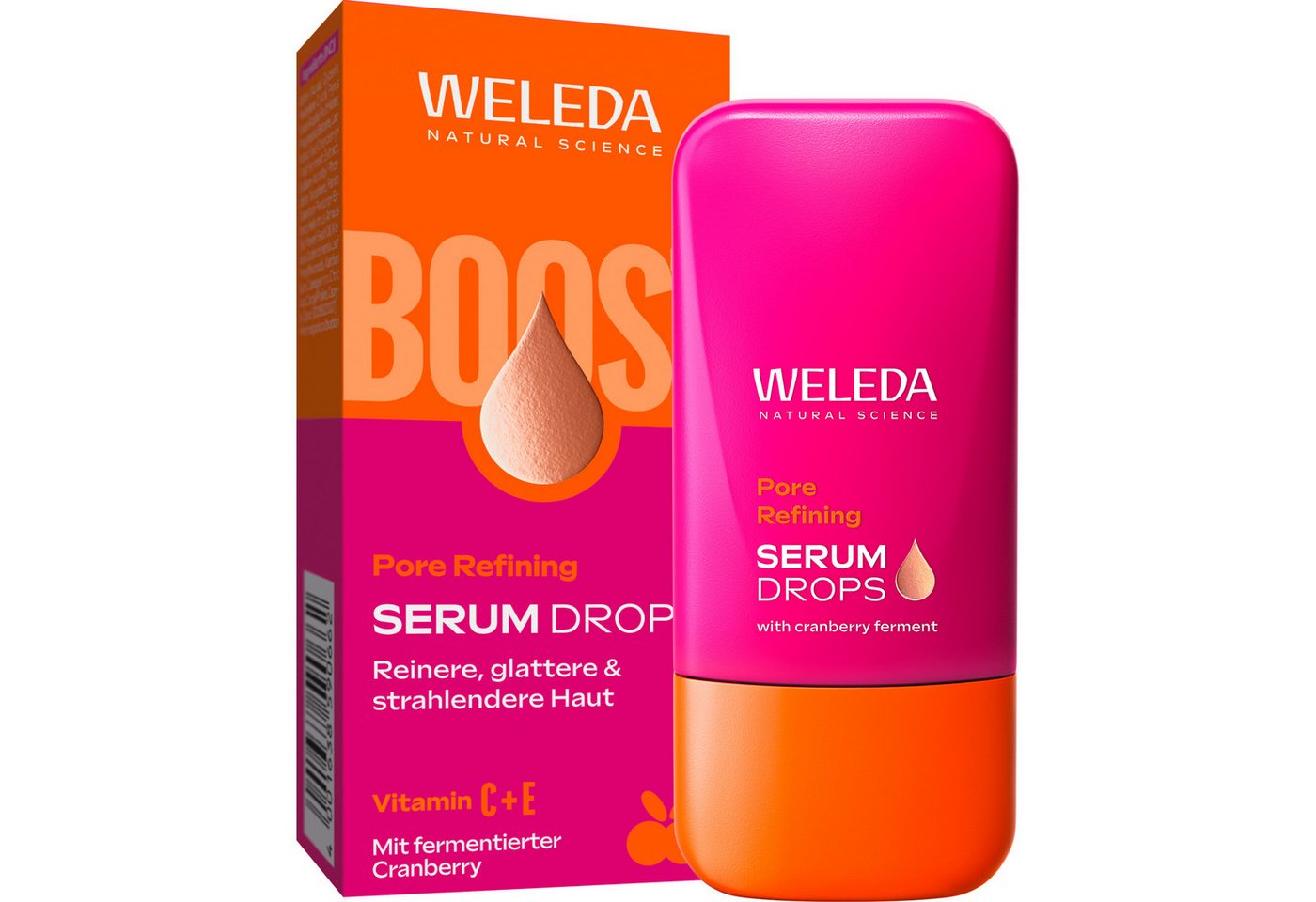 WELEDA Gesichtsserum Pore Refining Serum Drops, verfeinerte Poren und einen strahlend ebenmäßigen, natürlichen Teint von WELEDA