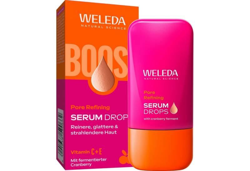 WELEDA Gesichtsserum Pore Refining Serum Drops, verfeinerte Poren und einen strahlend ebenmäßigen, natürlichen Teint von WELEDA