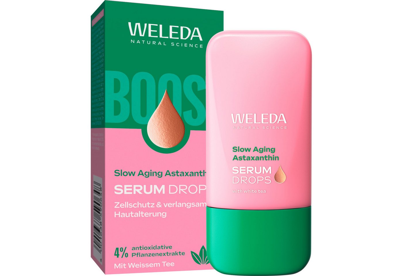 WELEDA Gesichtsserum Slow Aging Astaxanthin Serum, antioxidative Power gegen erste Fältchen – für sichtbar glattere Haut von WELEDA