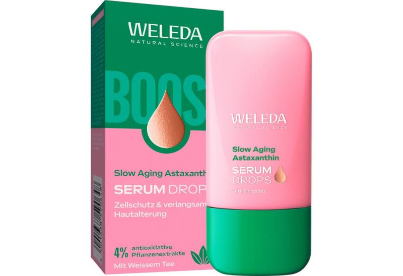 WELEDA Gesichtsserum Slow Aging Astaxanthin Serum, antioxidative Power gegen erste Fältchen – für sichtbar glattere Haut von WELEDA