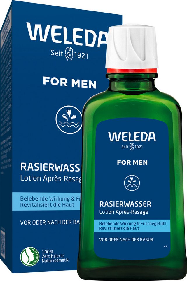WELEDA Gesichtsserum Weleda For Men Rasierwasser, vor und nach der Rasur, pflegt & desinfiziert kleine Schnittwunden von WELEDA