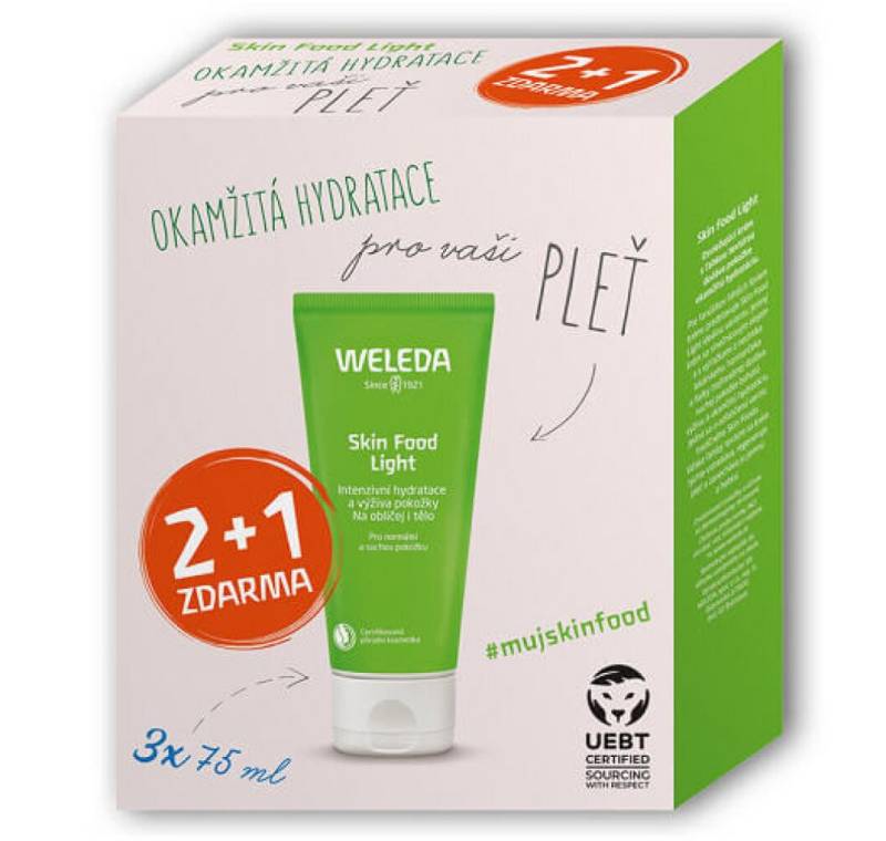 WELEDA Hautpflege-Set Gift Set of Moisturizing and Nourishing Cream Haut Food Light 3 x 75ml von WELEDA