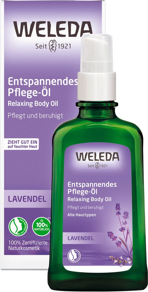 WELEDA Körperöl Weleda Lavendel Entspannendes Pflege-Öl, mit Lavendelöl, ideal für eine ausgleichende Massage von WELEDA