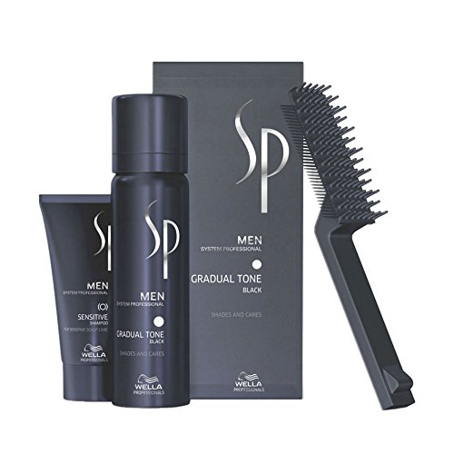 WELLA MEN 60+30 ml set colorazione capelli tinta+shampoo nero/castano scuro uomo von WELLA