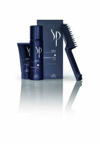 WELLA SP Men Gradual Tone Schwarz, 60 + 30 ml, Mousse, Luftoxidierend, fr Mnner, Ammoniakfrei, Sulfatfrei, Braun mit grau von WELLA