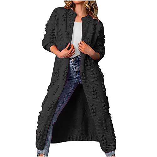 Rioge Strickjacke Damen Lang Cardigan Grobstrick Offene Front Mantel Langarm Outwear für Herbst Winter Strickmantel Gestrickt Winterjacke Damen Lang Rioge Strickjacke Damen Lang Cardigan Grobstrick Offene Front Mantel Langarm Outwear für Herbst Winter Strickmantel Gestrickt Winterjacke Damen Lang von WELLDAY