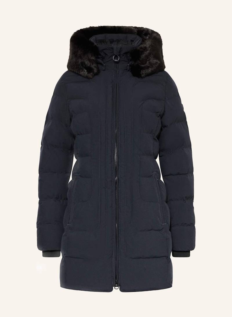 Wellensteyn Steppmantel Belvitesse Long Mit Dupont™ Sorona®-Isolierung Und Abnehmbarem Kunstpelz blau von WELLENSTEYN