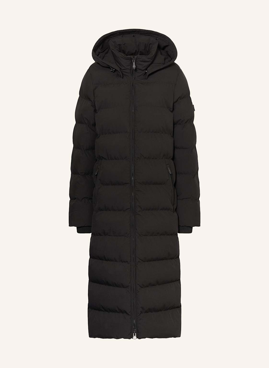 Wellensteyn Steppmantel Goldmine Extra Long Mit Abnehmbarer Kapuze schwarz von WELLENSTEYN