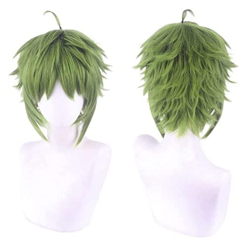 WELLHY Anime Cosplay Perücke Jobless Reincarnation Perücke kurzes grünes Haar for Sylphiet Greyrat Rollenspiel Halloween Party Perücken mit Perückenkappe Coser Perücke von WELLHY