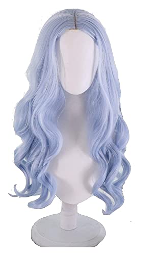 WELLHY Anime Cosplay Perücke for My Hero Academia Shinsou Hitoshi Synthetische Perücke mit gratis Perückenkappe (Himmelblau) Coser Perücke von WELLHY