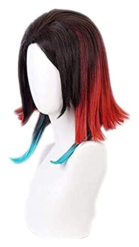WELLHY Anime Demon Slayer: Kimetsu no Yaiba Enmu Cosplay Perücke Rollenspiel Bunte Farbe 28 cm KEEBON Coser Perücke von WELLHY