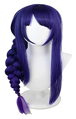 WELLHY Anime Genshin Impact Raiden Shogun Baal Cosplay Perücke mit Gratis Perückenkappe for Halloween Party Halloween Karneval mit Perücke Coser Perücke WELLHY Anime Genshin Impact Raiden Shogun Baal Cosplay Perücke mit Gratis Perückenkappe for Halloween Party Halloween Karneval mit Perücke Coser Perücke von WELLHY